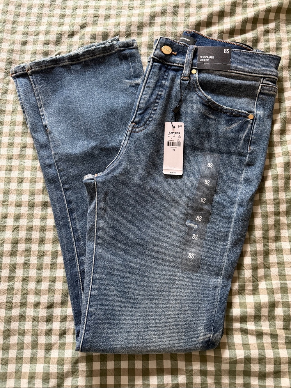 Express 8S Skyscraper Mid Rise Denim Jeans NWT